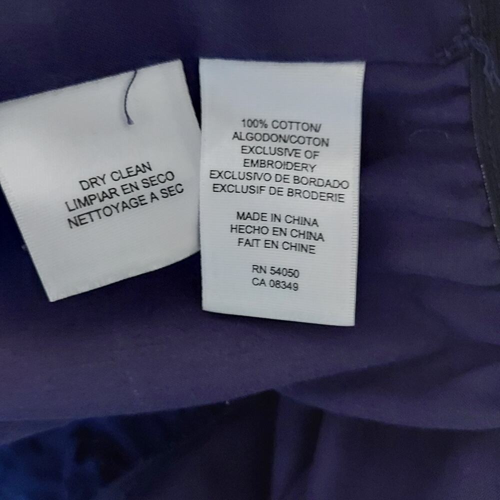 Nine West Blue One Shoulder Lace Hem Dress w/Belt Size 10P - Picture 11 of 11